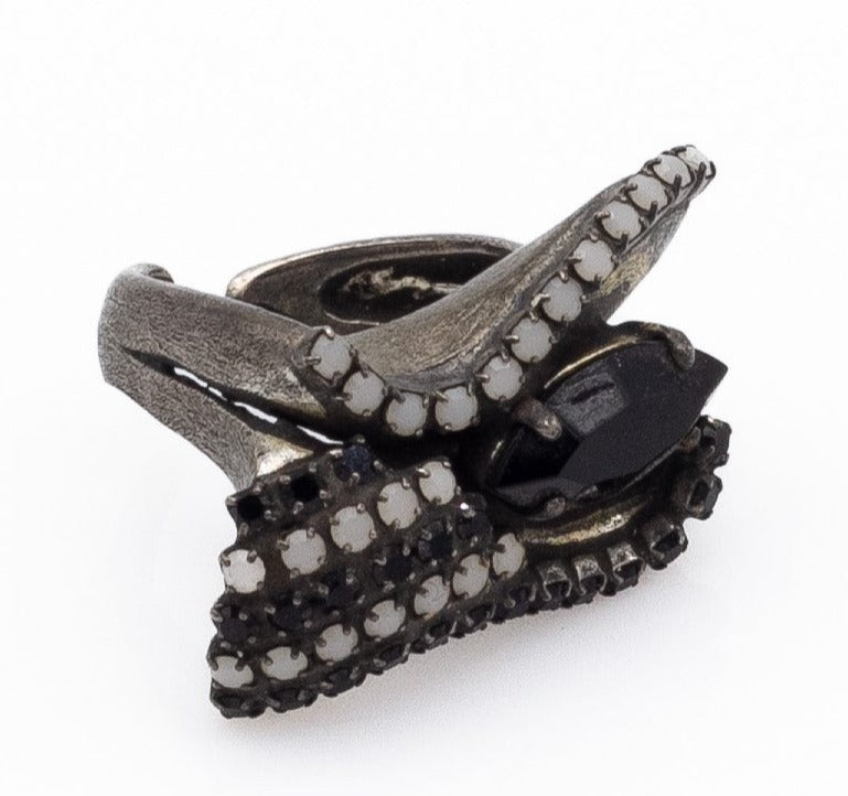 Χειροποίητο δαχτυλίδι με κρύσταλλα Swarovski