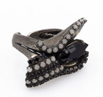 Χειροποίητο δαχτυλίδι με κρύσταλλα Swarovski