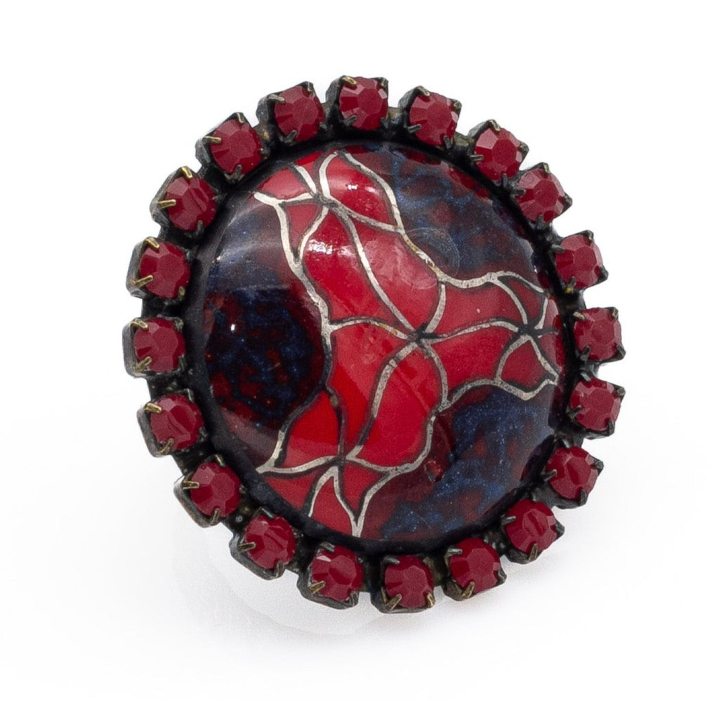 Χειροποίητο δαχτυλίδι με κρύσταλλα Swarovski