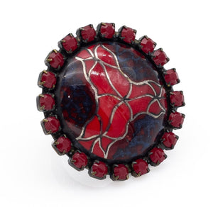 Χειροποίητο δαχτυλίδι με κρύσταλλα Swarovski