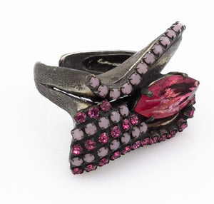 Χειροποίητο δαχτυλίδι με κρύσταλλα Swarovski