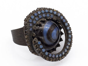 Χειροποίητο δαχτυλίδι με κρύσταλλα Swarovski