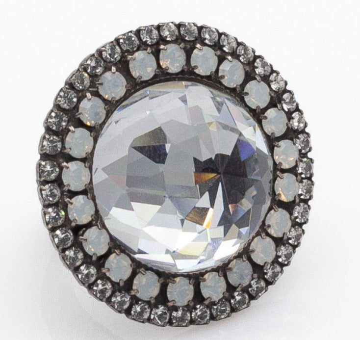 Χειροποίητο δαχτυλίδι με κρύσταλλα Swarovski