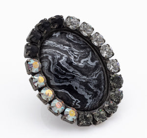 Χειροποίητο δαχτυλίδι με κρύσταλλα Swarovski
