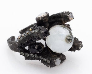 Χειροποίητο δαχτυλίδι με κρύσταλλα Swarovski