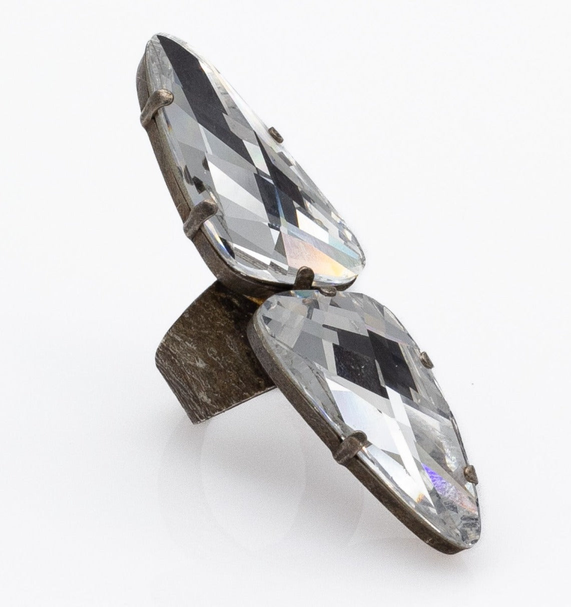 Χειροποίητο δαχτυλίδι με κρύσταλλα Swarovski 