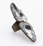 Χειροποίητο δαχτυλίδι με κρύσταλλα Swarovski 