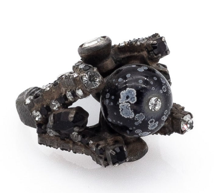 Χειροποίητο δαχτυλίδι με κρύσταλλα Swarovski 
