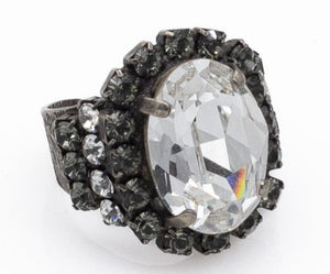 Χειροποίητο δαχτυλίδι με κρύσταλλα Swarovski 
