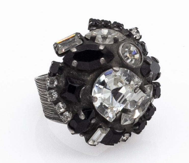 Χειροποίητο δαχτυλίδι με κρύσταλλα Swarovski 