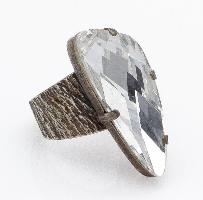 Χειροποίητο δαχτυλίδι με κρύσταλλο Swarovski