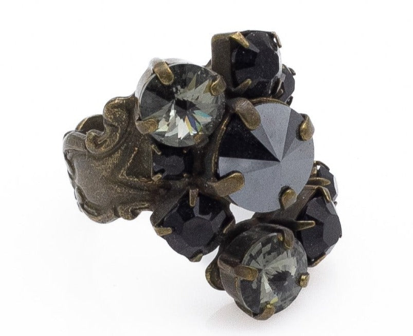 Χειροποίητο δαχτυλίδι με κρύσταλλα Swarovski 