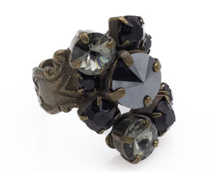 Χειροποίητο δαχτυλίδι με κρύσταλλα Swarovski 