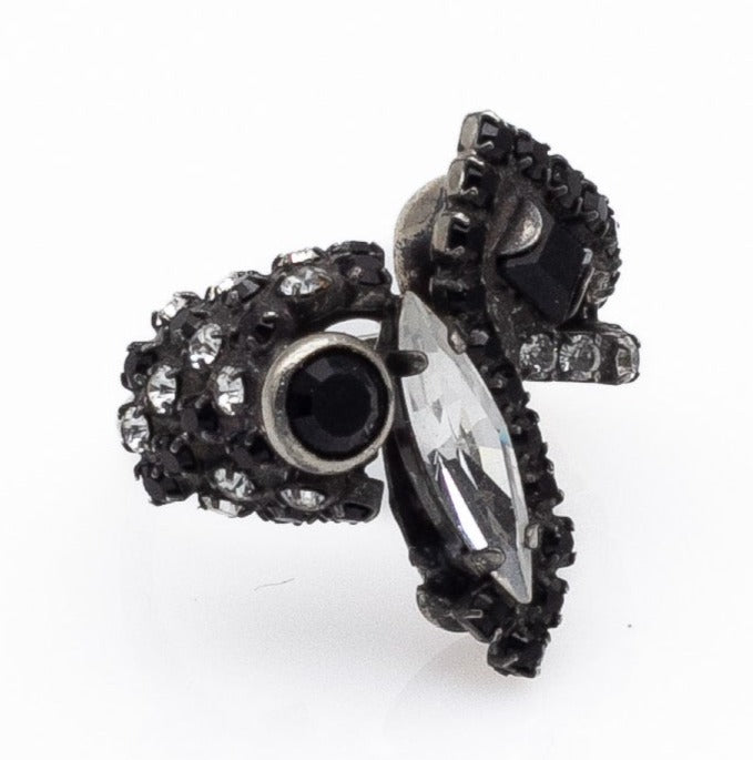 Χειροποίητο δαχτυλίδι με κρύσταλλα Swarovski 