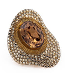 Χειροποίητο δαχτυλίδι με κρύσταλλα Swarovski 