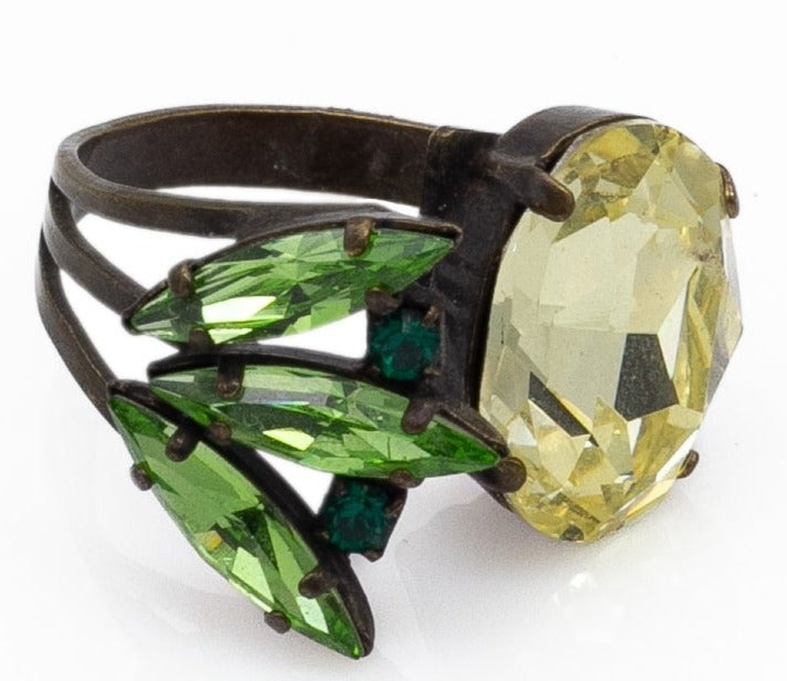 Χειροποίητο δαχτυλίδι με κρύσταλλα Swarovski 
