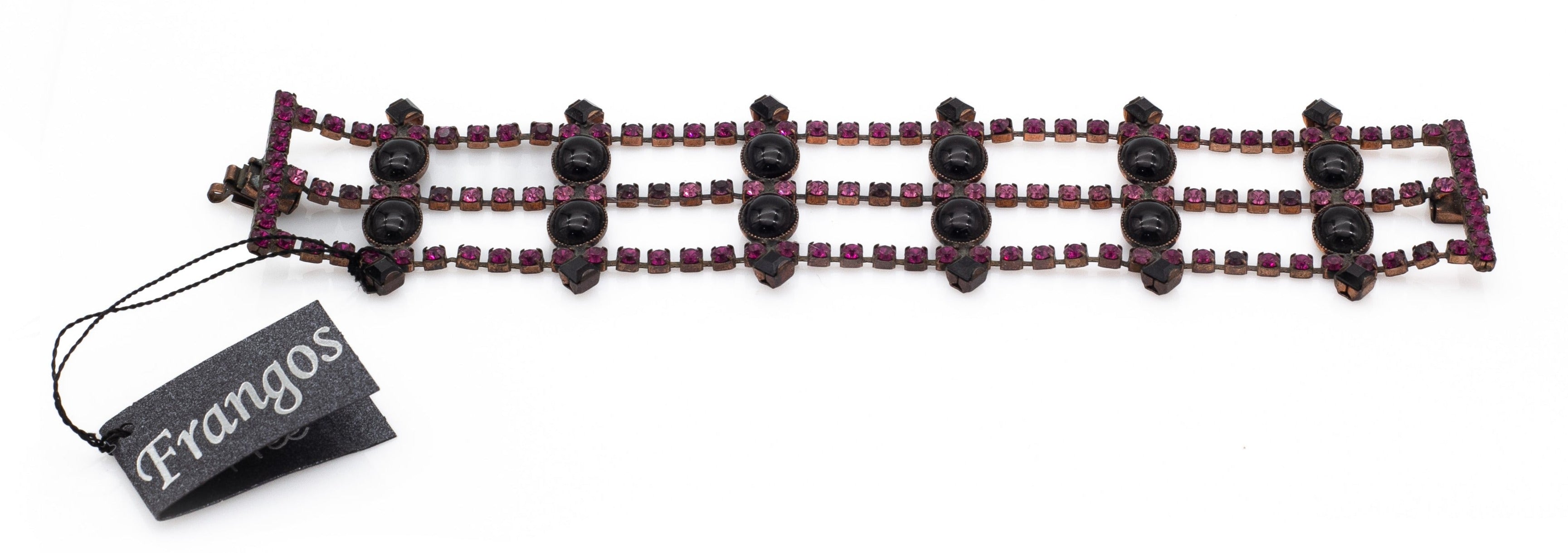 Χειροποίητο βραχιόλι με κρύσταλλα Swarovski και πέτρες Τσεχίας