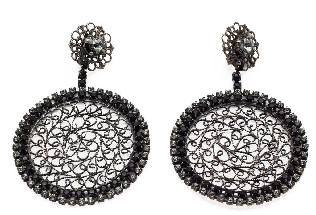 Χειροποίητο σκουλαρικια με κρύσταλλα Swarovski 