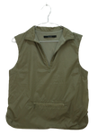 Μπεζ αδιάβροχο  half zipper τοπ - XS