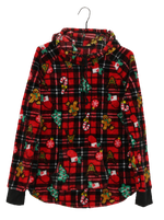 Φλις καρό γιορτινό hoodie 