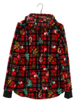 Φλις καρό γιορτινό hoodie 