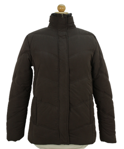 Καφέ puffer τζάκετ 