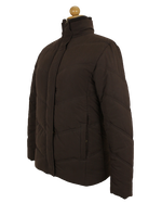 Καφέ puffer τζάκετ 