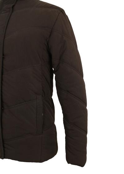 Καφέ puffer τζάκετ 