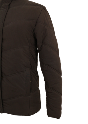 Καφέ puffer τζάκετ 