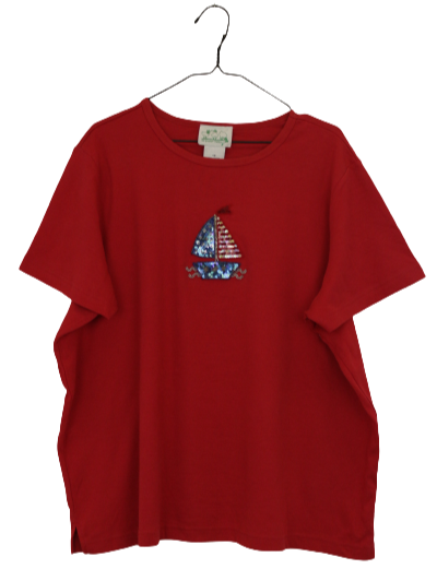 Κόκκινο tshirt με παγιέτες -