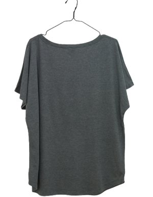 Γκρι tshirt με αποτύπωμα -