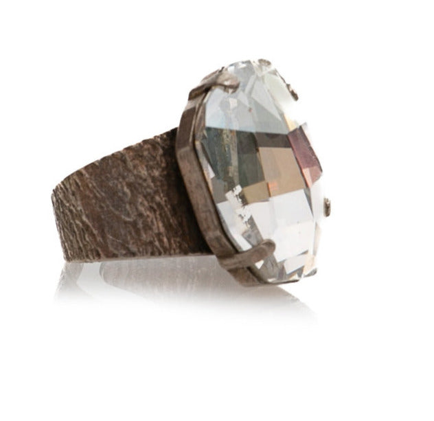 Χειροποίητο δαχτυλίδι με κρύσταλλο Swarovski