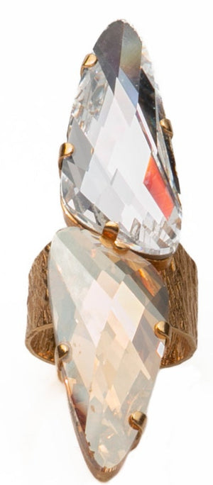  Χειροποίητο δαχτυλίδι με κρύσταλλα Swarovski